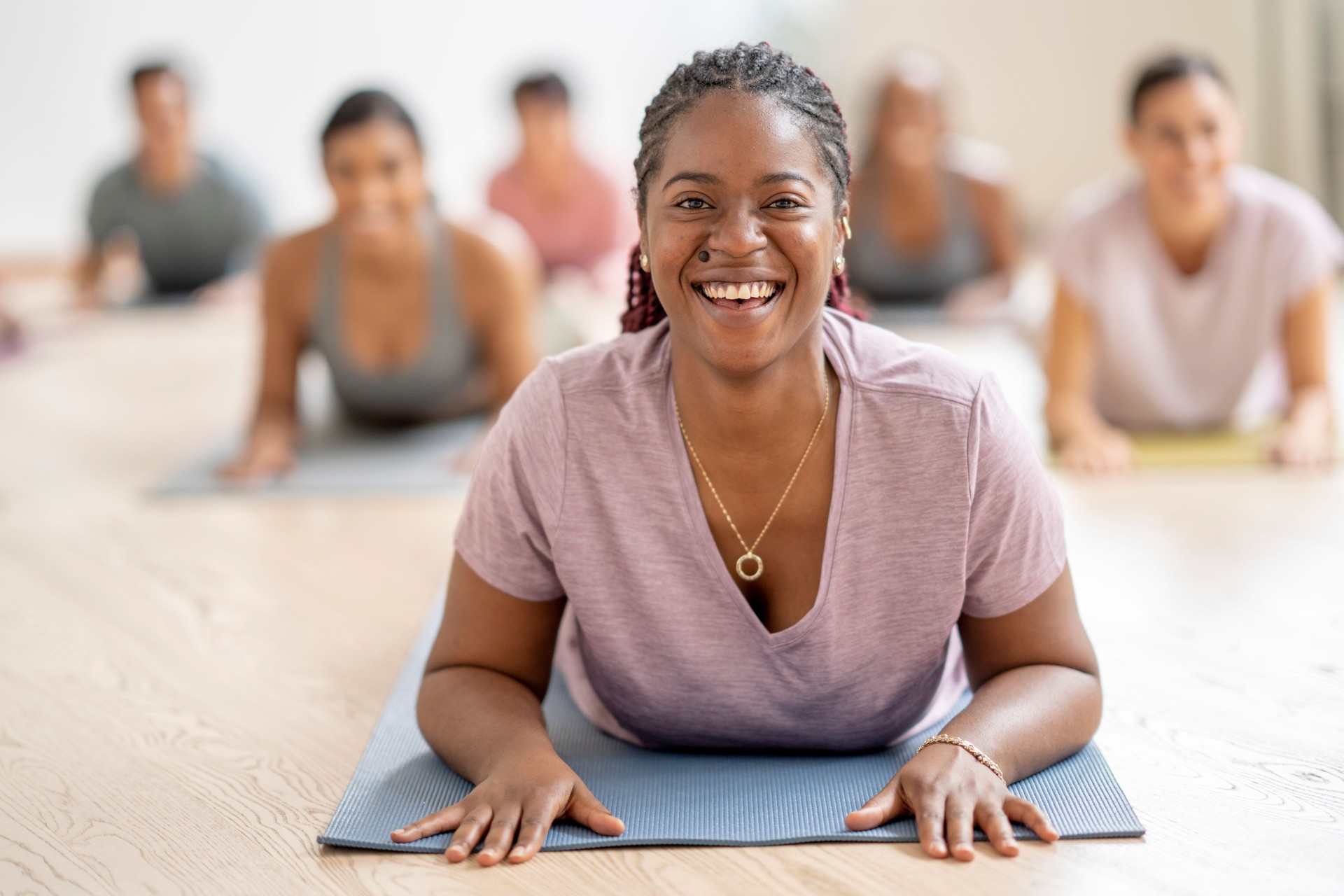 Woman in a Yoga Class